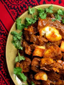 Gosht Shahajani (Rich Lamb Curry with "Roast" Potatoes)